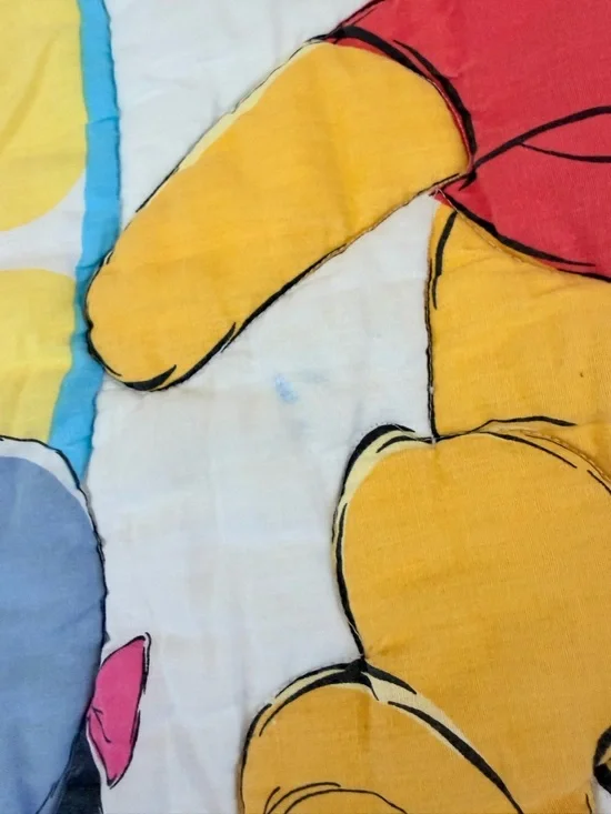 Vintage 1994 Disney Winnie the Pooh Crib Blanket Quilt- Tigger - Piglet - Eeyore - Picture 8 of 15